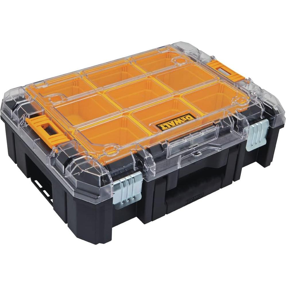 Organizador DEWALT TSTAK con tapa transparente 7 compartimentos