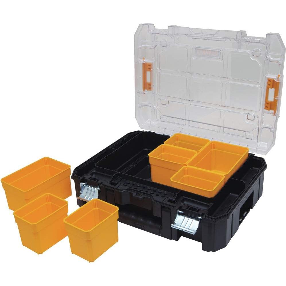 Organizador DEWALT TSTAK con tapa transparente 7 compartimentos