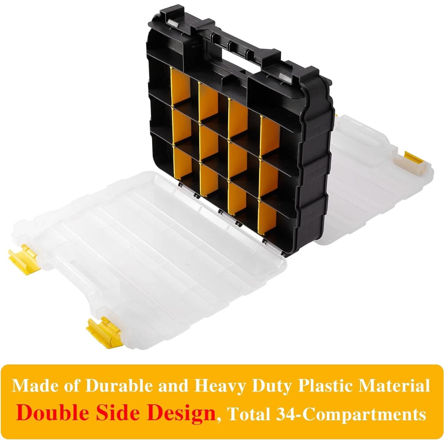 Caja Organizadora AIDY-PRO 34 Compartimentos Amarilla