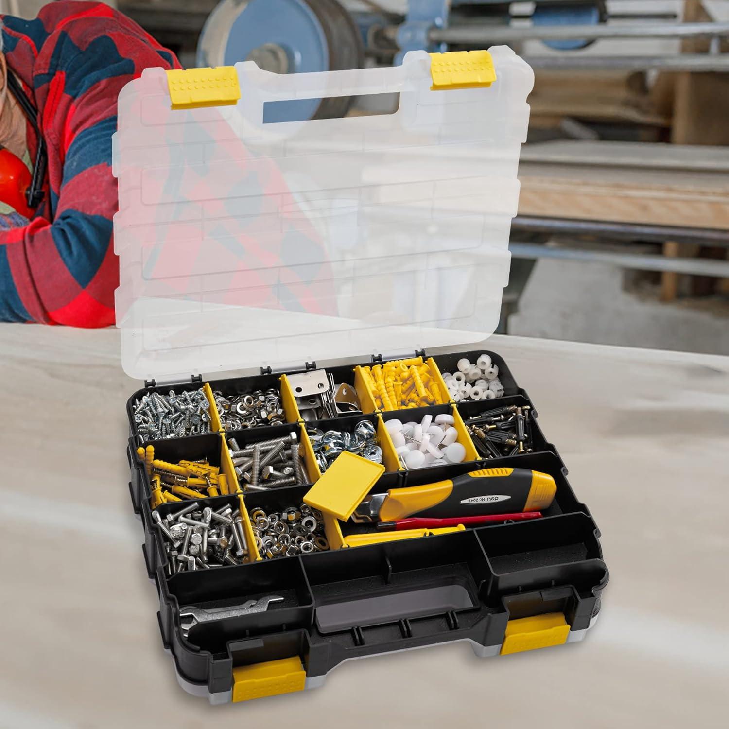 Caja Organizadora AIDY-PRO 34 Compartimentos Amarilla