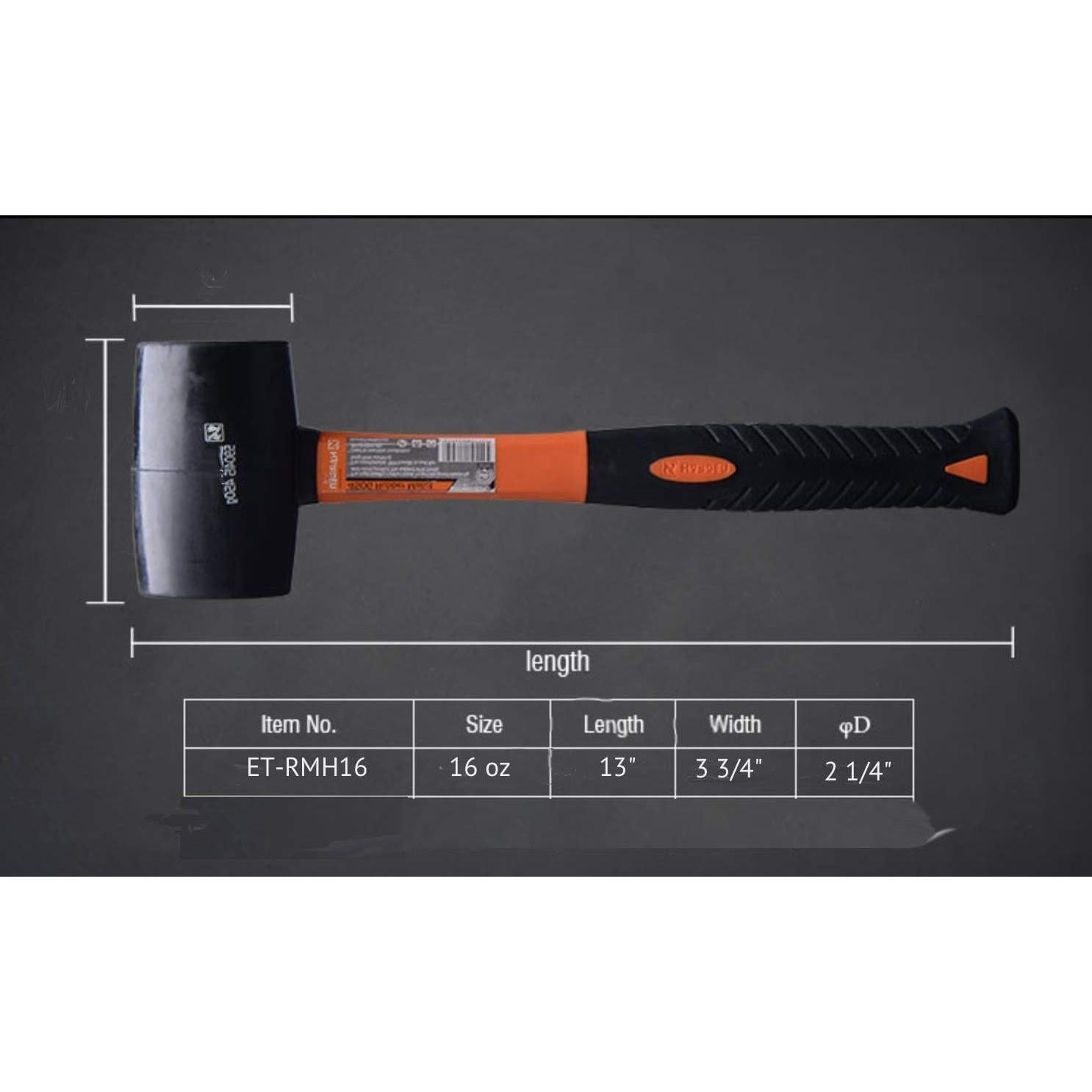 Martillo de Goma Edward Tools 16 oz - Cabeza Ecológica