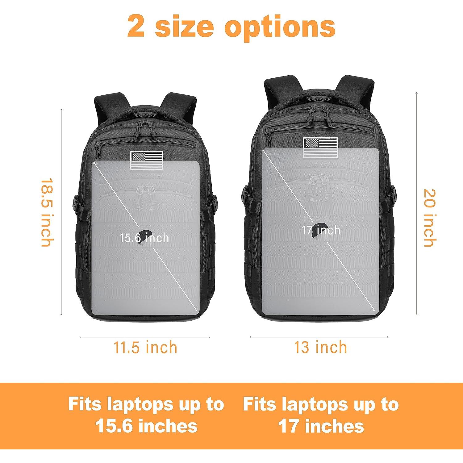 Mochila táctica Wotony 3807-1-1 25L negra para hombres