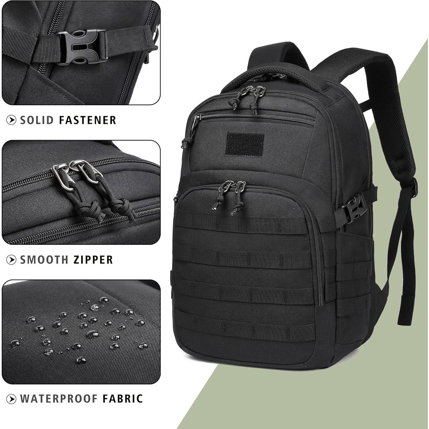 Mochila táctica Wotony 3807-1-1 25L negra para hombres