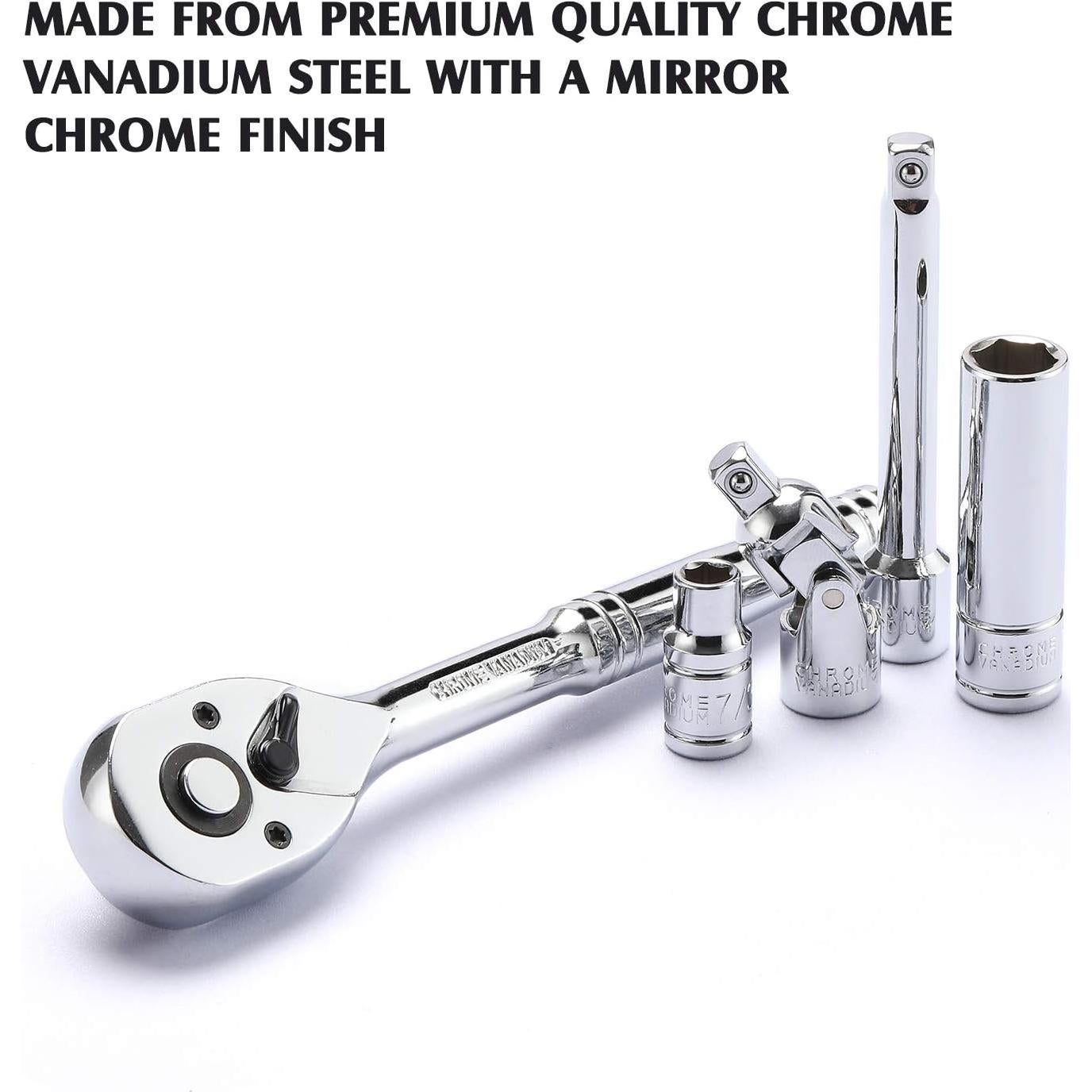 Juego de 62 Piezas MIXPOWER 1/4" con Estuche y Accesorios