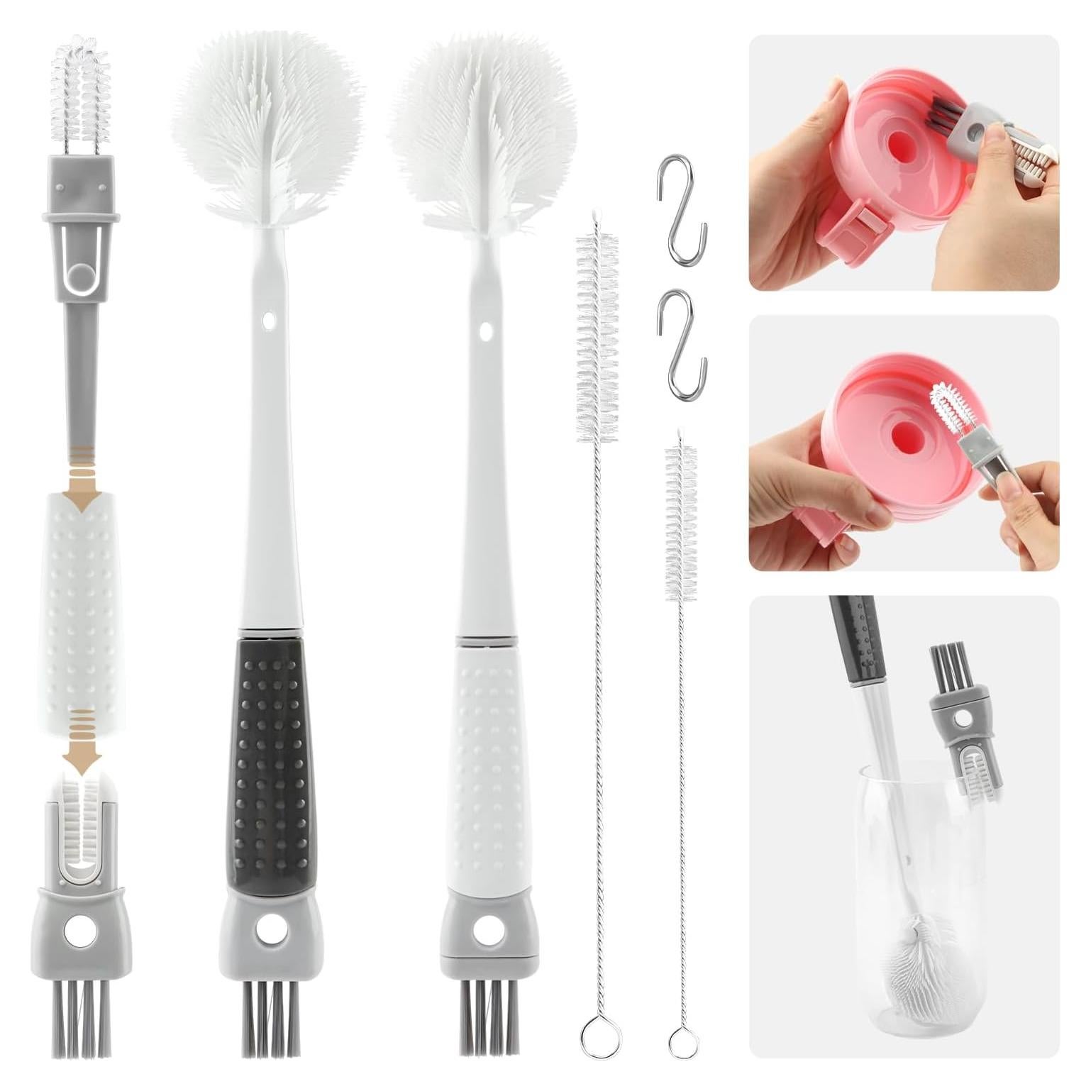 Juego de 4 Cepillos Limpiadores de Botellas NINEFOX 5 en 1