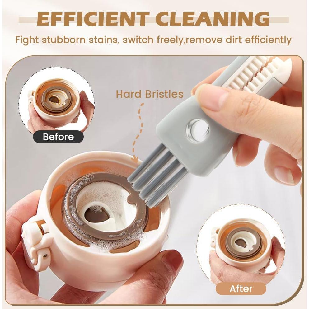 Juego de 4 Cepillos Limpiadores de Botellas NINEFOX 5 en 1