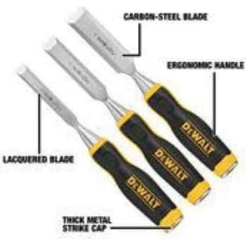 Juego de Cinceles de Madera Dewalt 3 Piezas Pro
