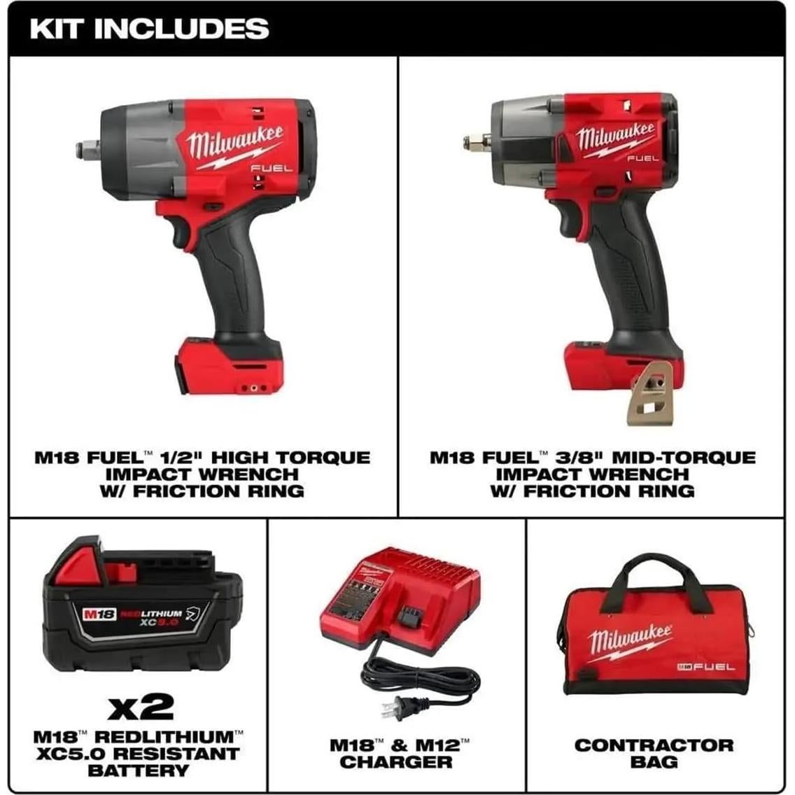 Kit de Combos Automotriz Milwaukee M18 FUEL 3010-22