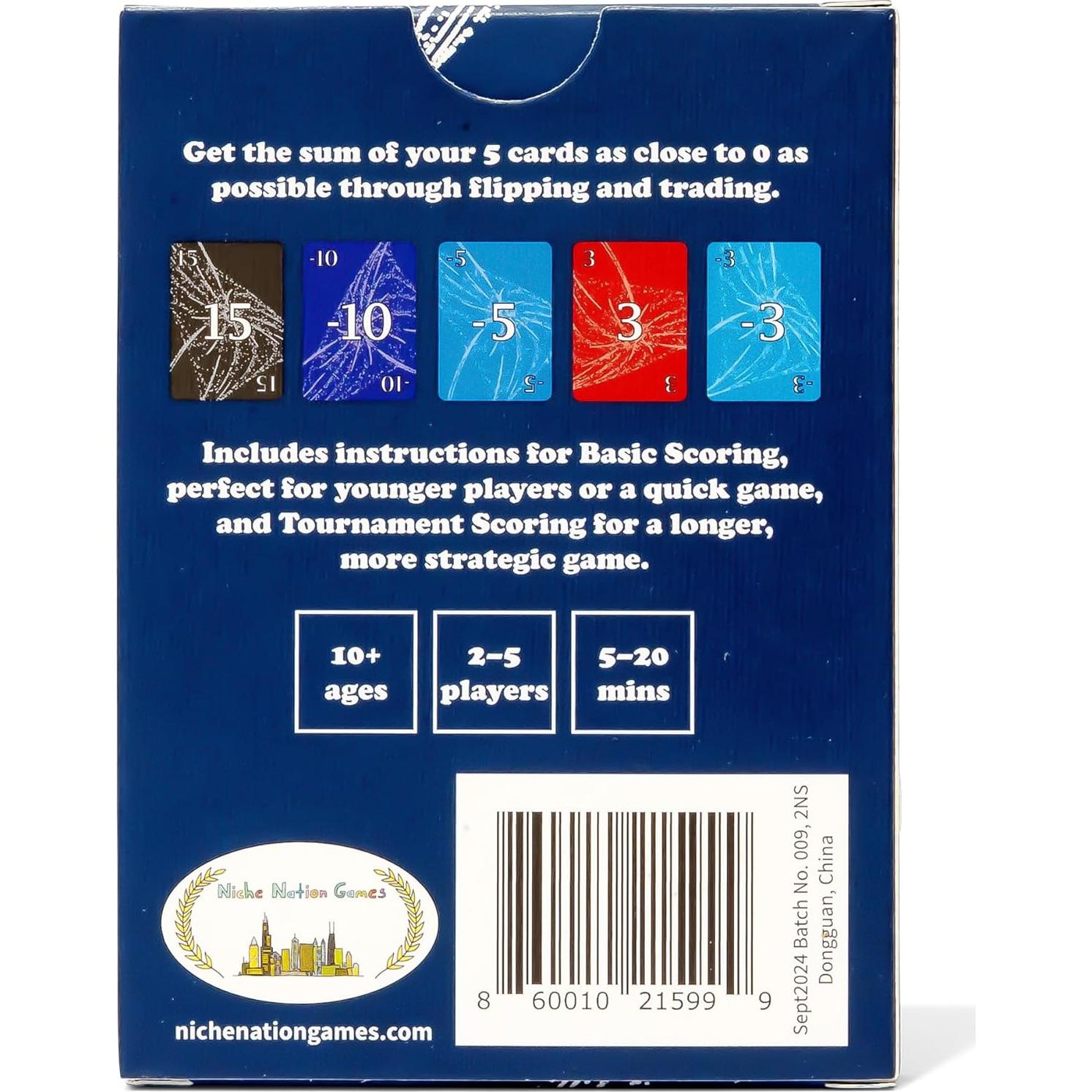 Nilsum - Juego de Estrategia Familiar - 50 Cartas 6,35x8,89 cm