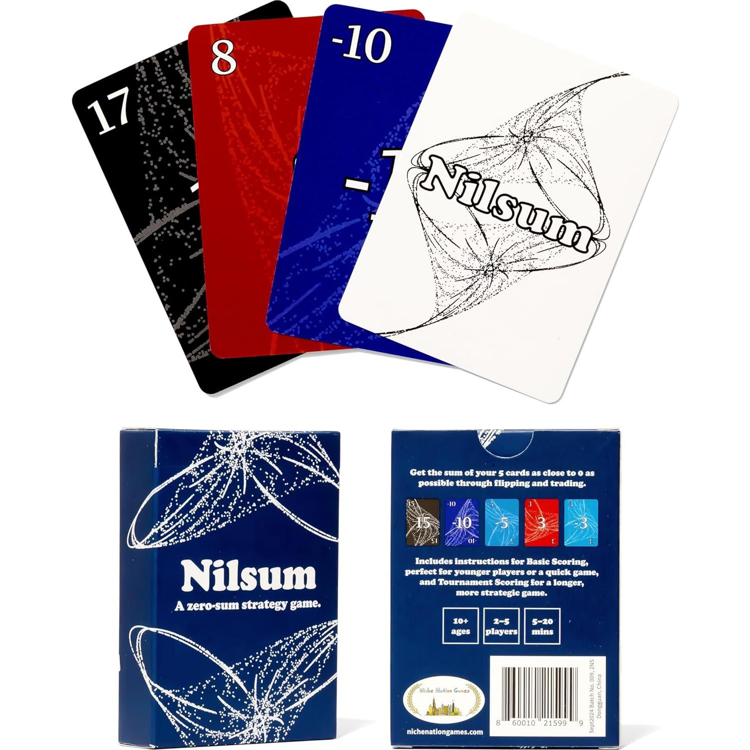 Nilsum - Juego de Estrategia Familiar - 50 Cartas 6,35x8,89 cm
