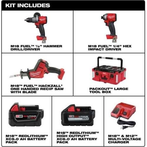 2997-23PO M18 FUEL 3 Tool Combo PACKOUT Kit