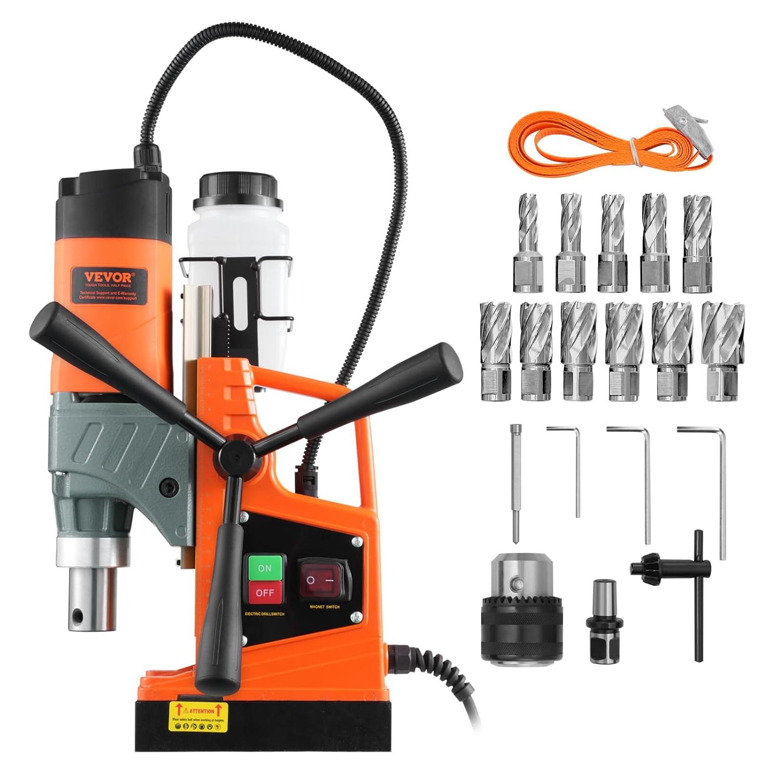 Prensa de Taladro Magnético VEVOR 1300W 11 Piezas 40mm