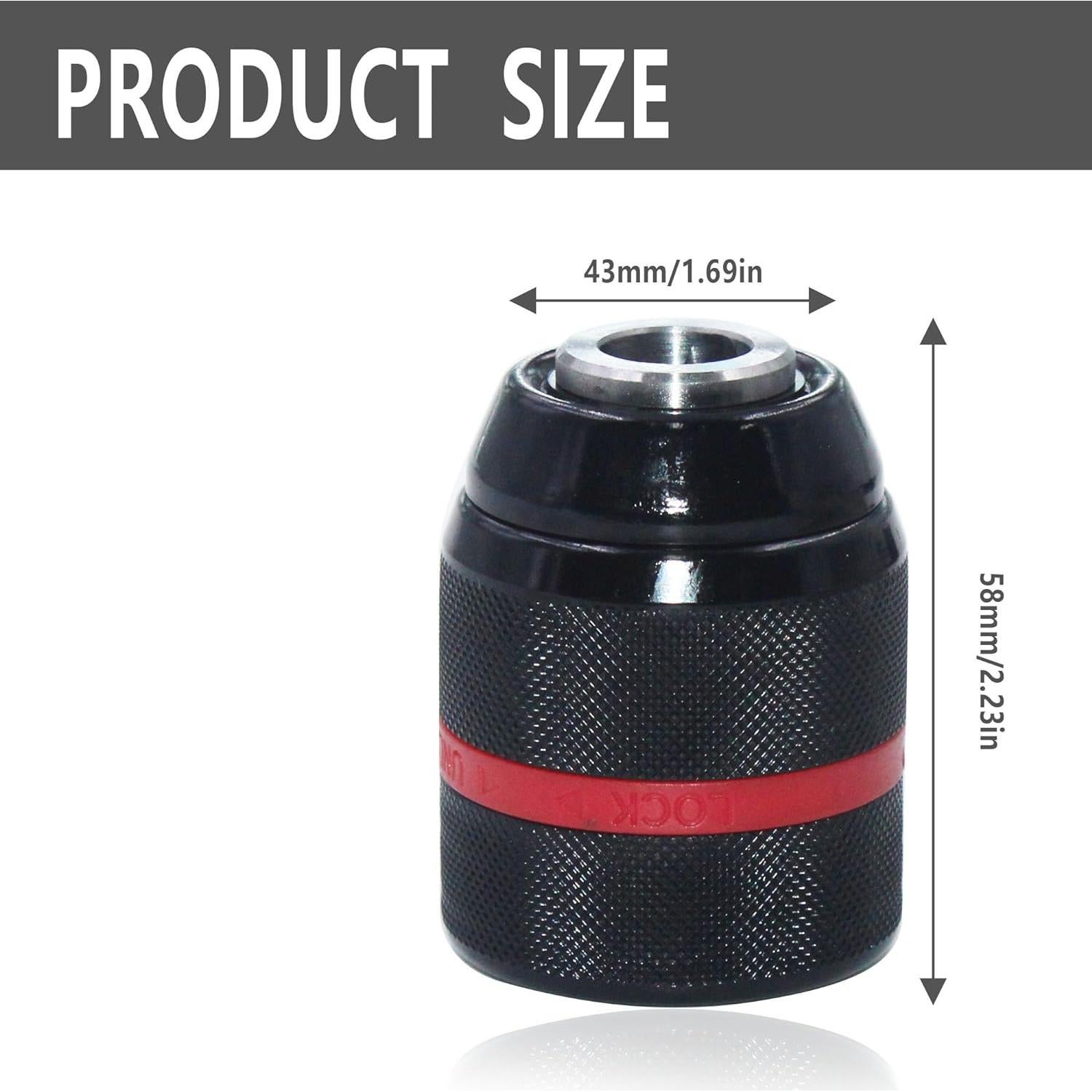 Mandril Sin Llave Follde 1/2" para Milwaukee 1.5-13mm