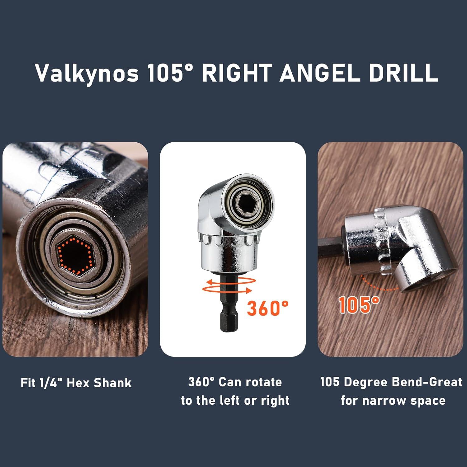 Soporte de Puntas 12PCS Valkynos con Accesorio de Taladro