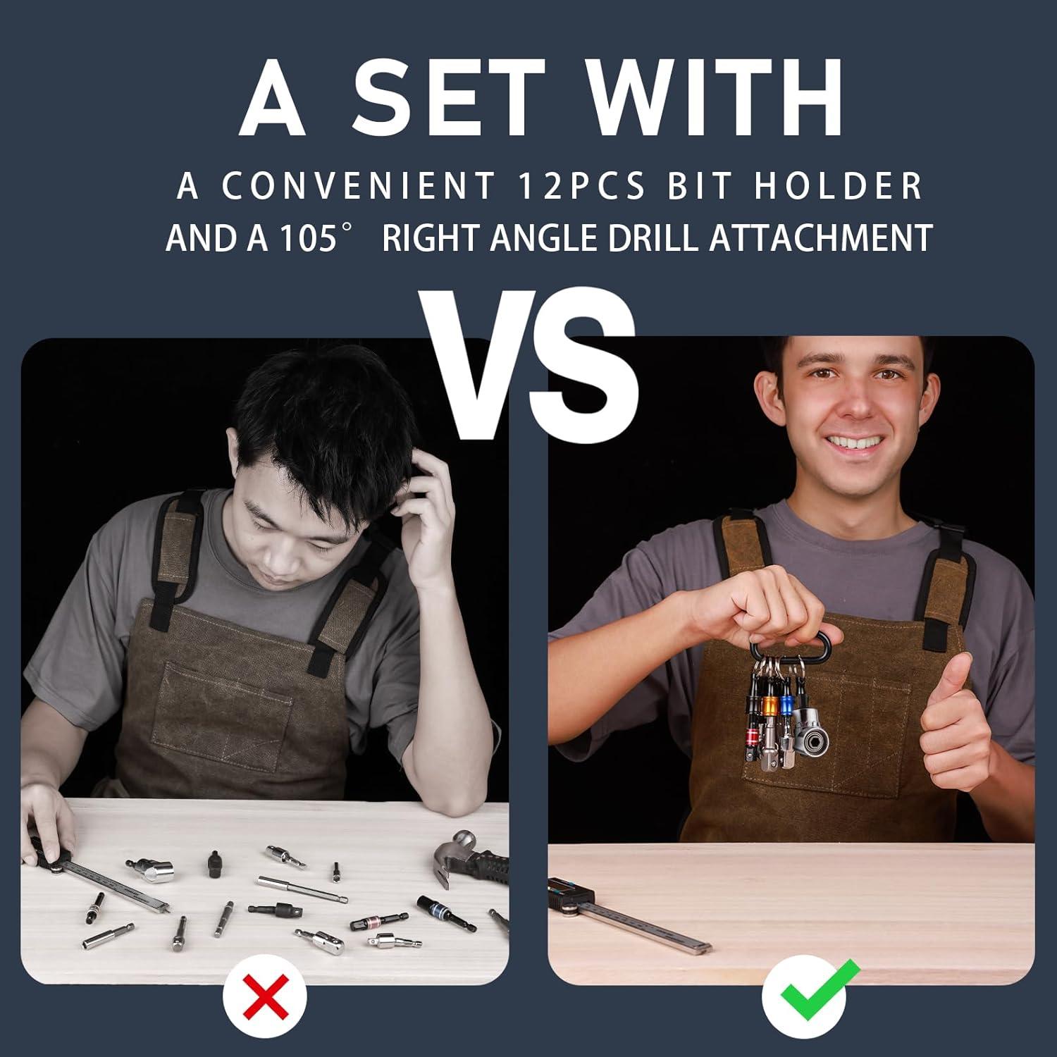 Soporte de Puntas 12PCS Valkynos con Accesorio de Taladro