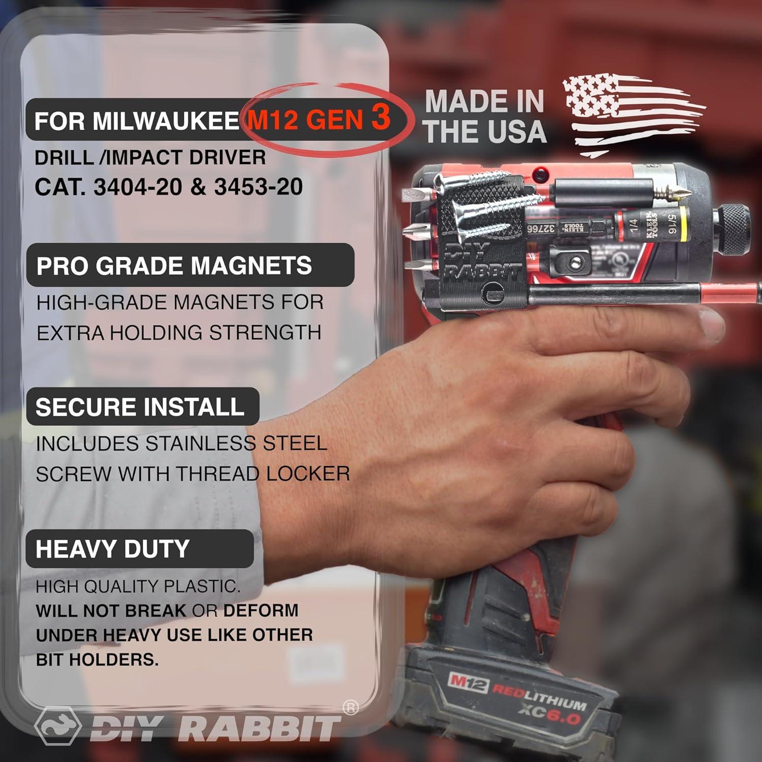 Soporte de Brocas Milwaukee M12 Gen 3 con 7 Piezas Magnéticas