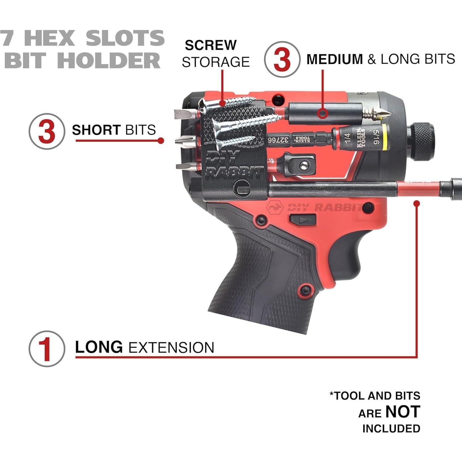 Soporte de Brocas Milwaukee M12 Gen 3 con 7 Piezas Magnéticas