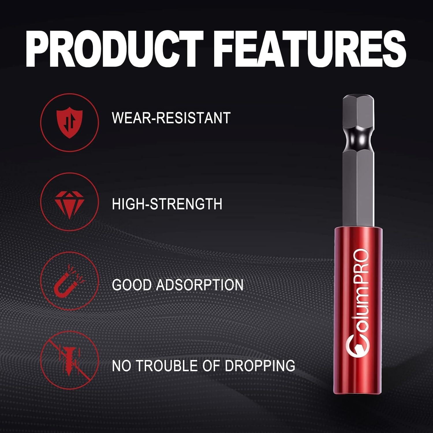 6PCS Soporte de Broca Magnético ColumPRO 2, 4, 6 cm