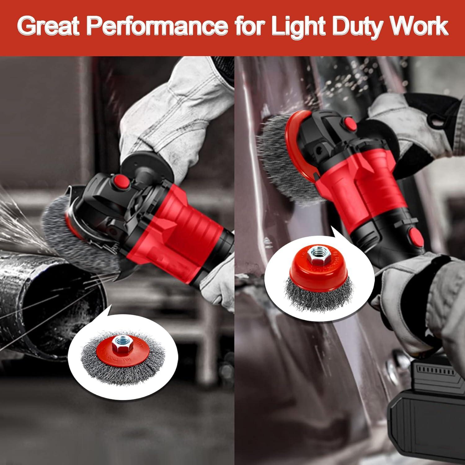 Juego de Ruedas de Alambre AUPREX para Amoladora 4" y 3"