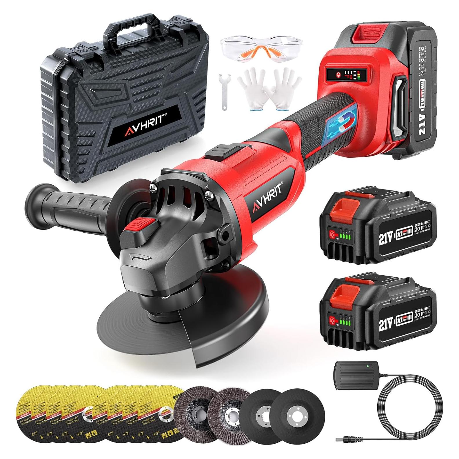 Amoladora Angular Inalámbrica Avhrit 21V 9500 RPM 4-1/2''