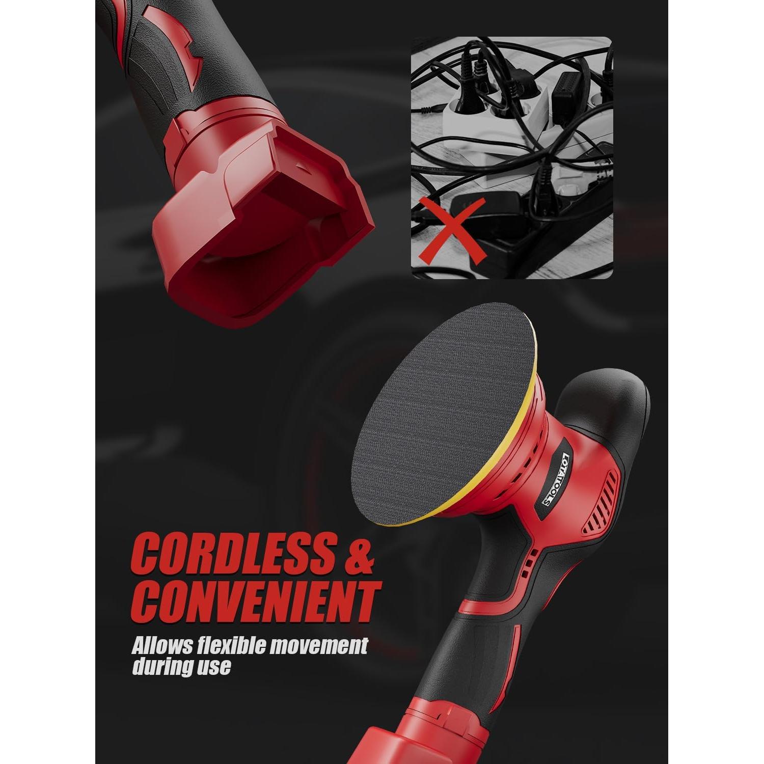 Pulidora Inalámbrica MY6001 para Coche 6 Velocidades 18V