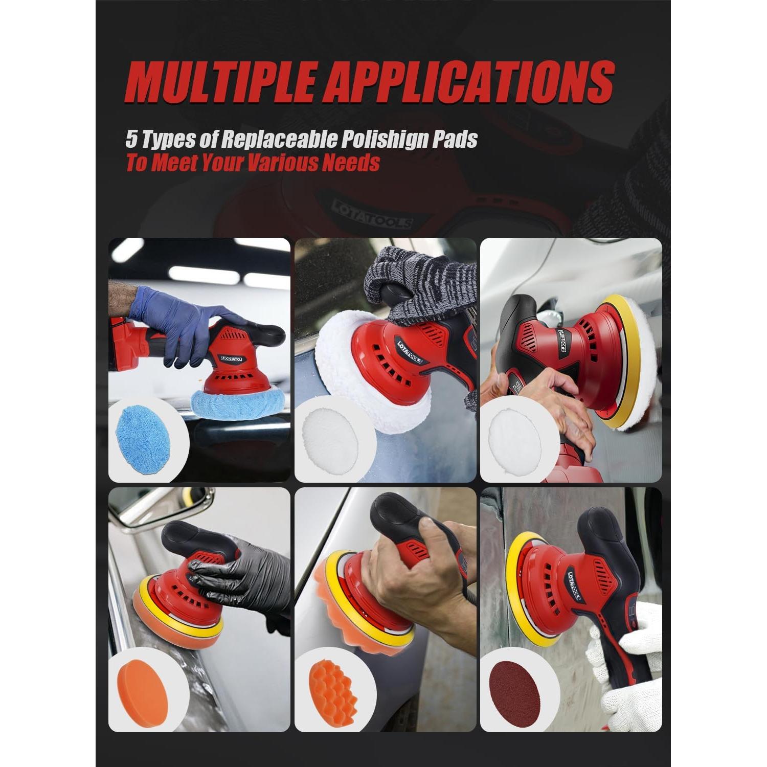 Pulidora Inalámbrica MY6001 para Coche 6 Velocidades 18V