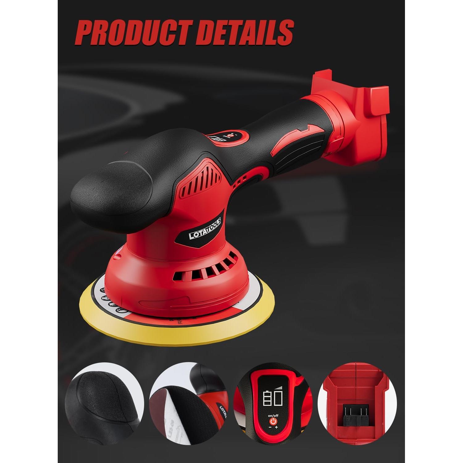 Pulidora Inalámbrica MY6001 para Coche 6 Velocidades 18V