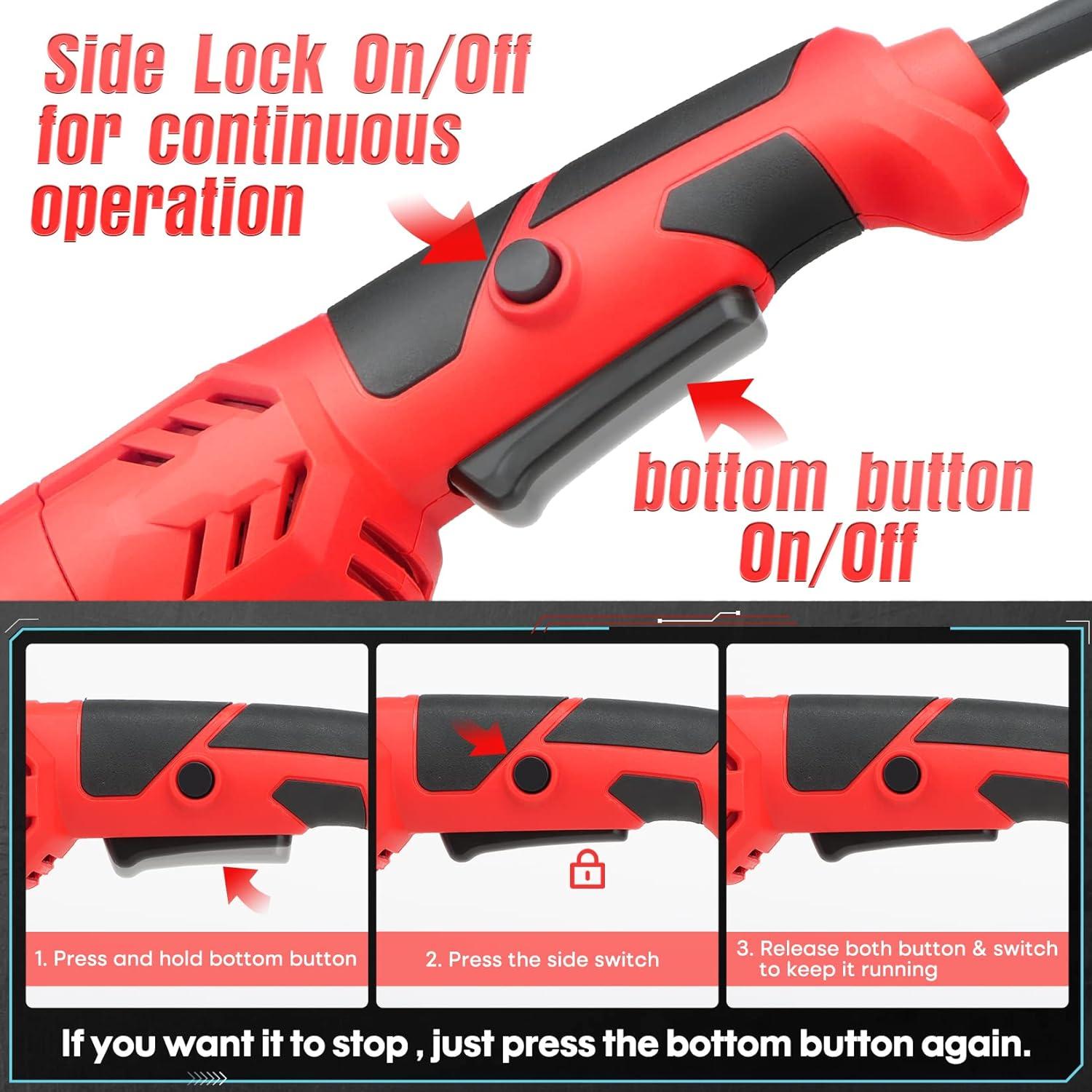 Amoladora Angular SHALL 1200W 4.5" Velocidad Variable