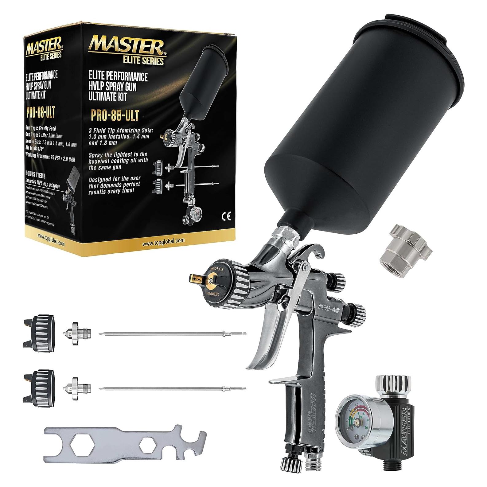 Pistola de Pulverización HVLP Master PRO-88 con 3 Puntas