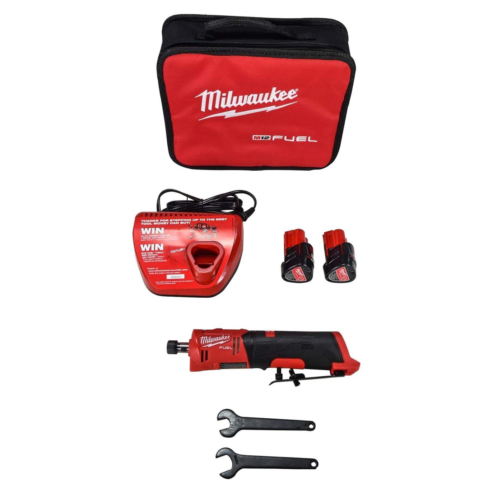 Milwaukee M12 FUEL 12V Recto Die Grinder Kit 0.3 HP