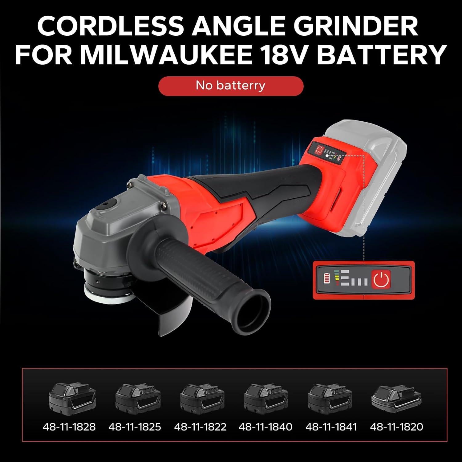 Amoladora Angular Inalámbrica HLiePiHa 21V 7000RPM 125MM