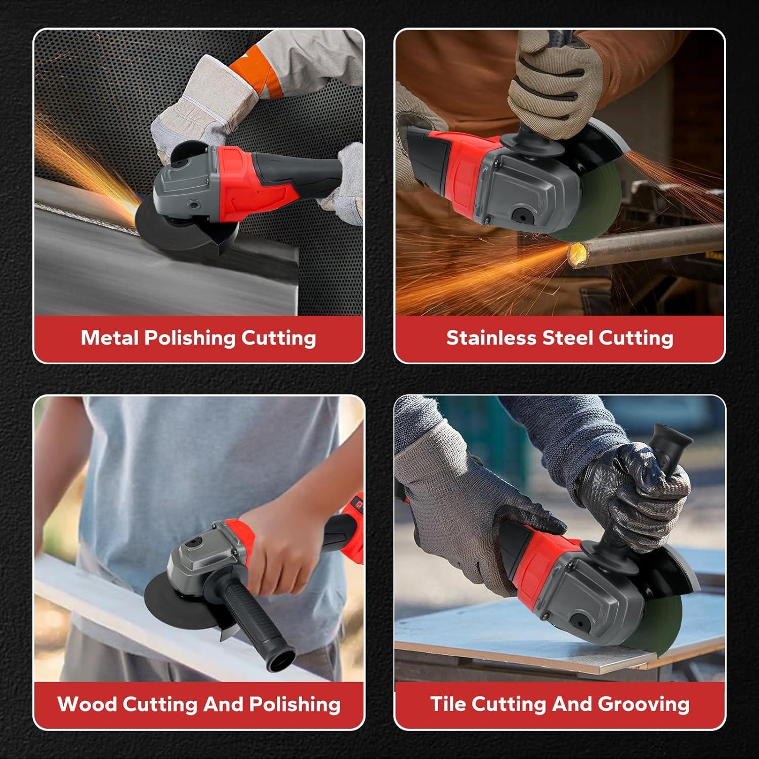 Amoladora Angular Inalámbrica HLiePiHa 21V 7000RPM 125MM