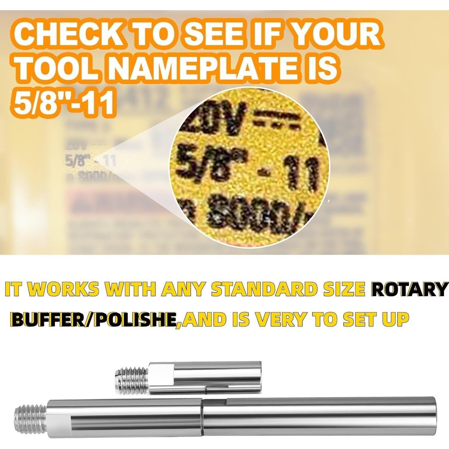 Eje de Extensión Angulado Nophike 5/8"-11 para Amoladora