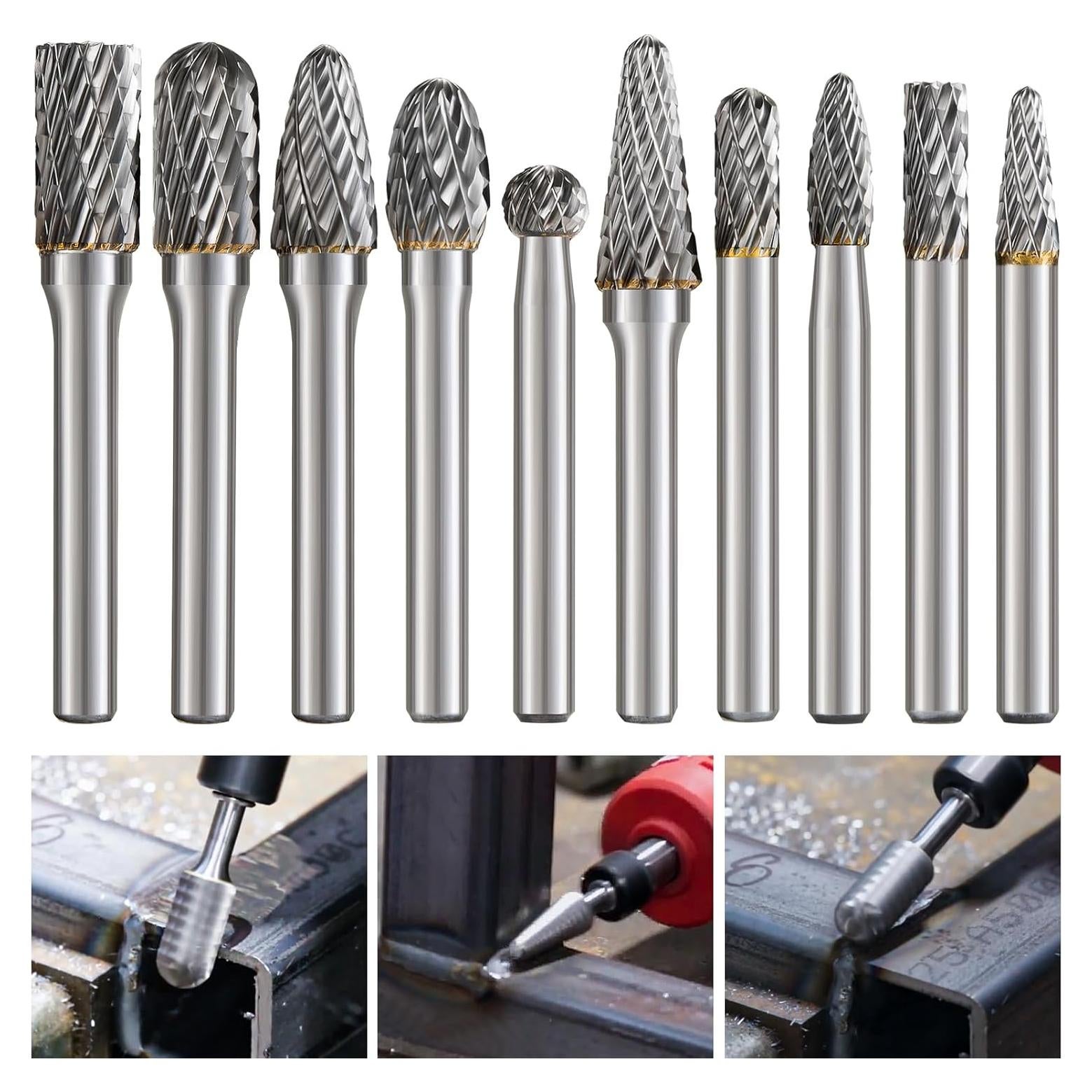 Juego de Fresas de Carburo Rumanle 10 Piezas 6,35mm