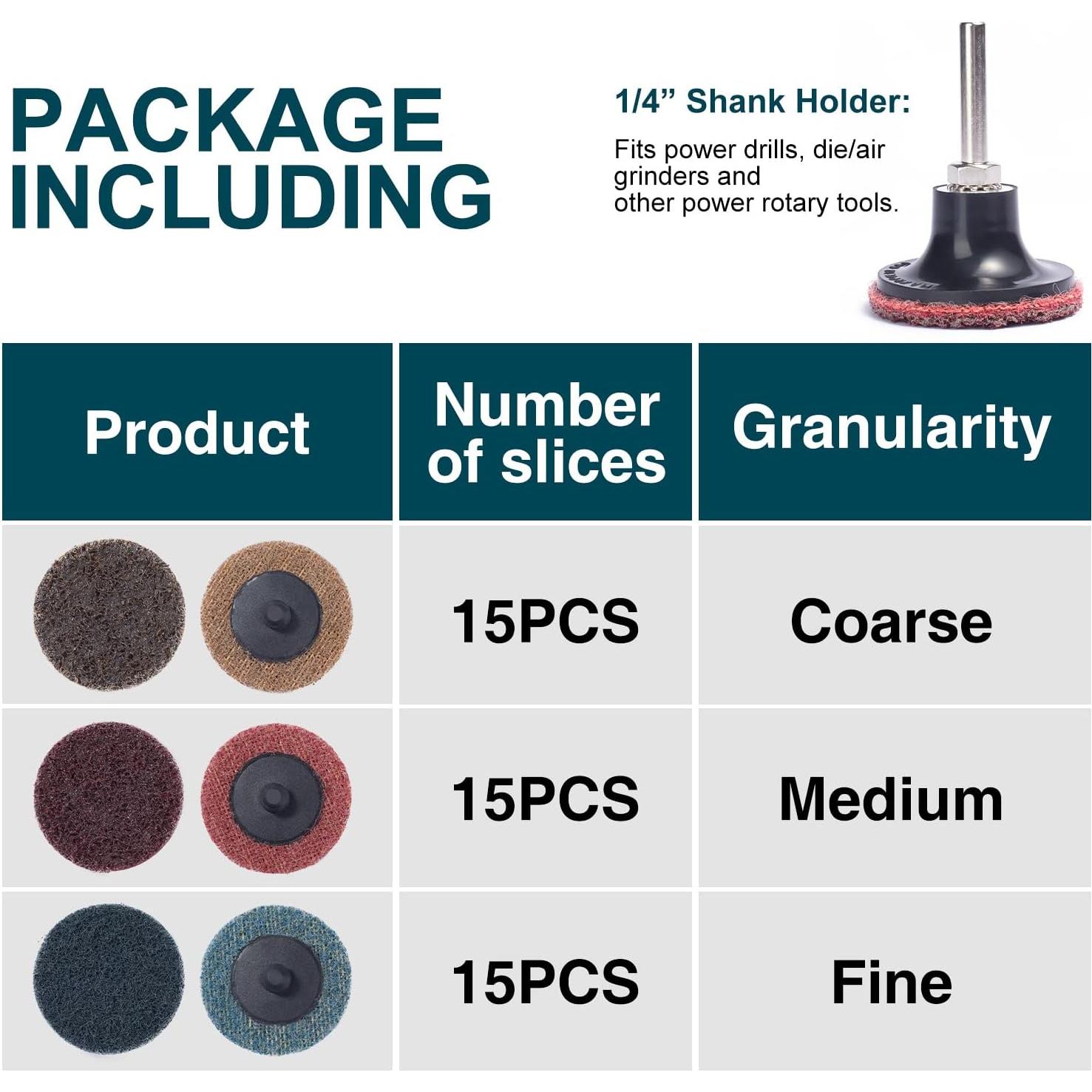 Discos de Lijado S SATC 46PCS 5 cm Cambio Rápido