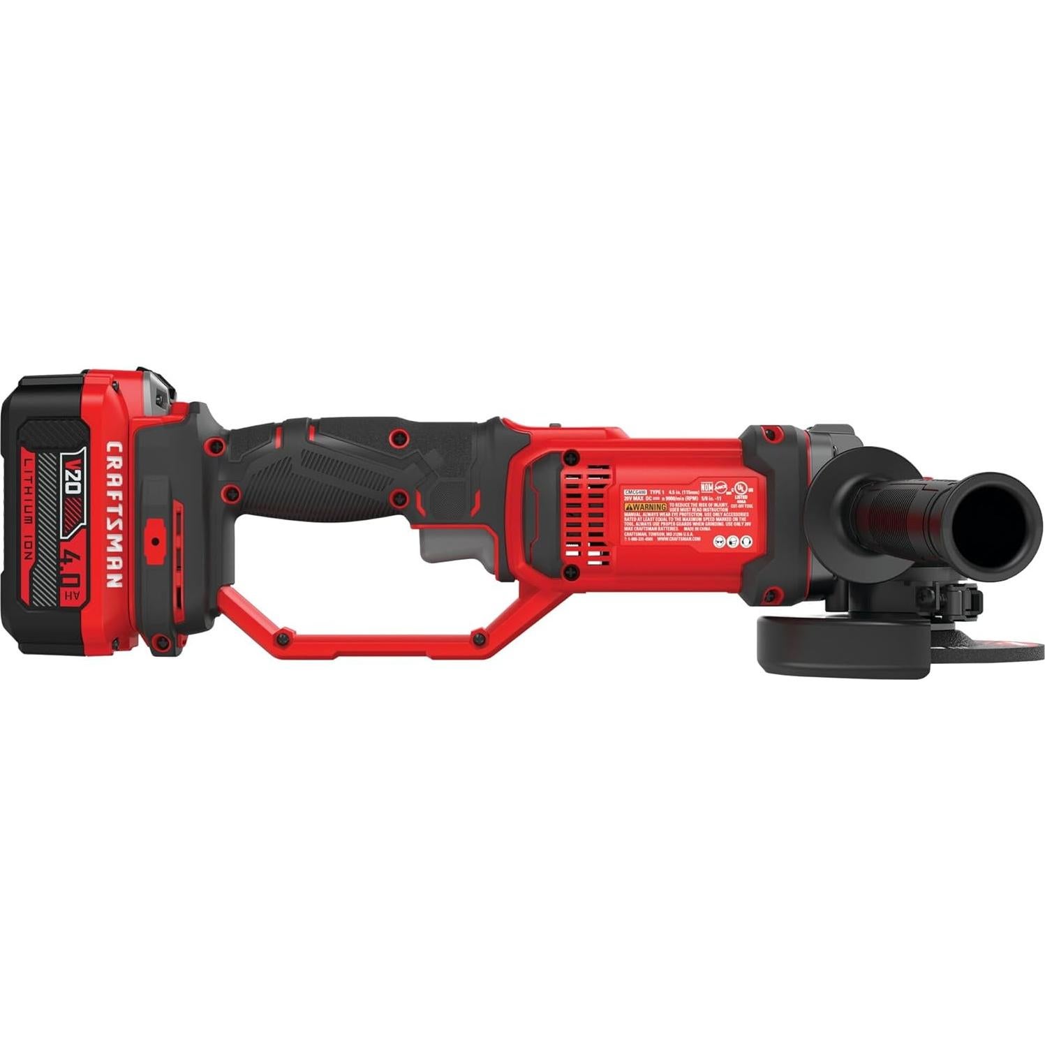 Amoladora Angular CRAFTSMAN V20 11,43 cm Batería y Cargador