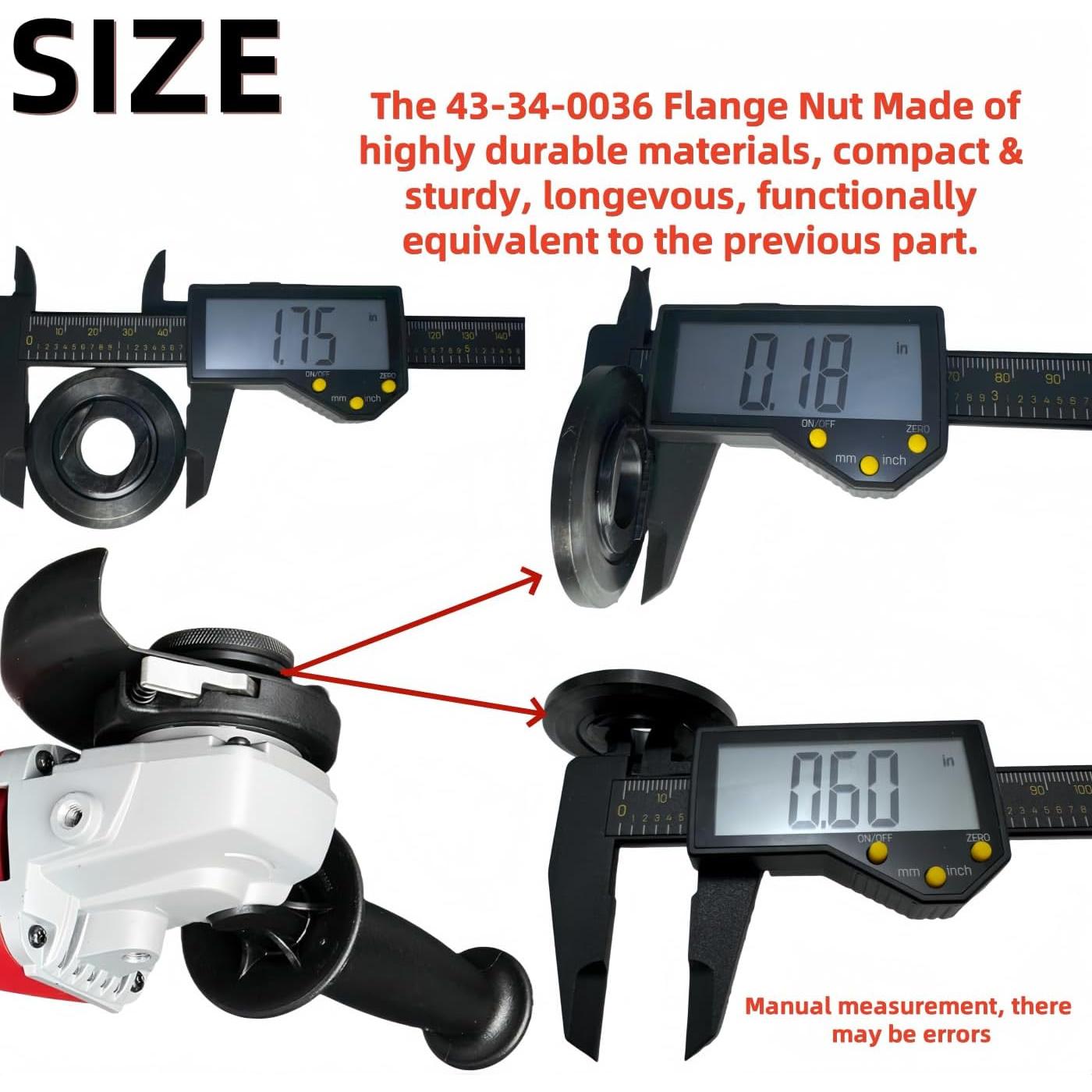 Paquete de 4 Tuercas de Flange Interna Milwaukee 43-34-0036