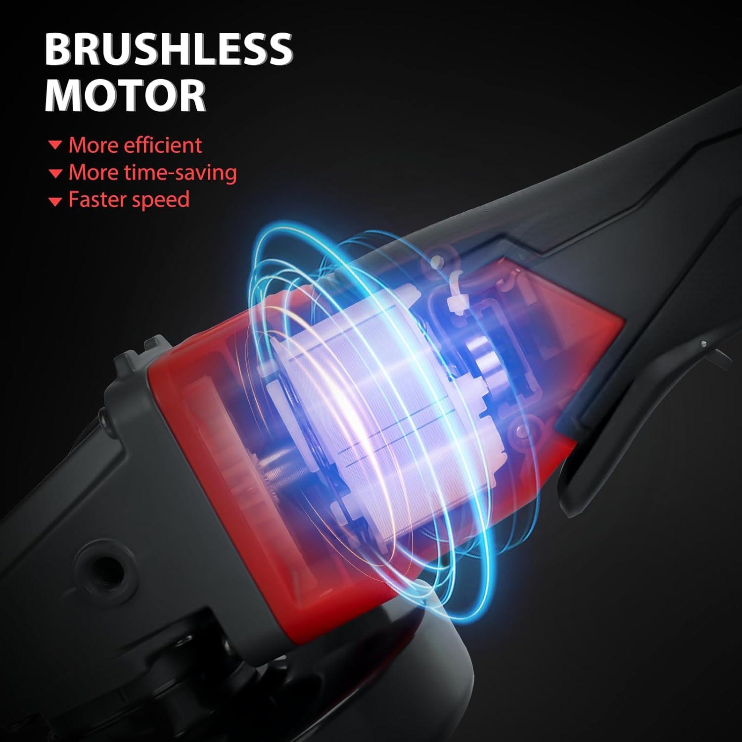 Angle Grinder Cordless for Milwaukee 18V Li-ion Battery,7000RPM Brushless Grinder Tool,3 Variable Speeds,4.9’’power angle grinders 500W Grinders,for Cutting,Rust removal,Polishing and Burnishing