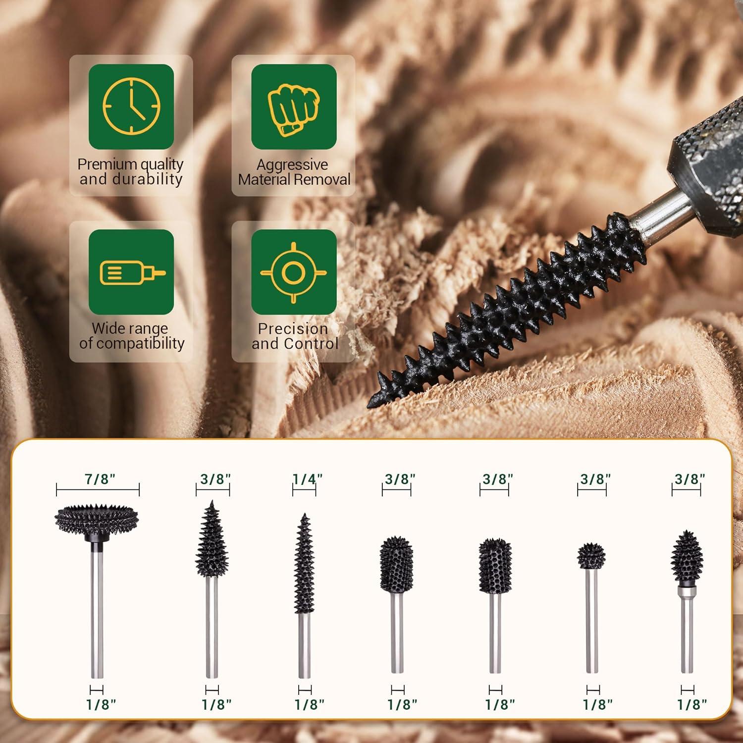 Punta de Burr Taper ToolTrek 5,58 cm Carburo de Tungsteno