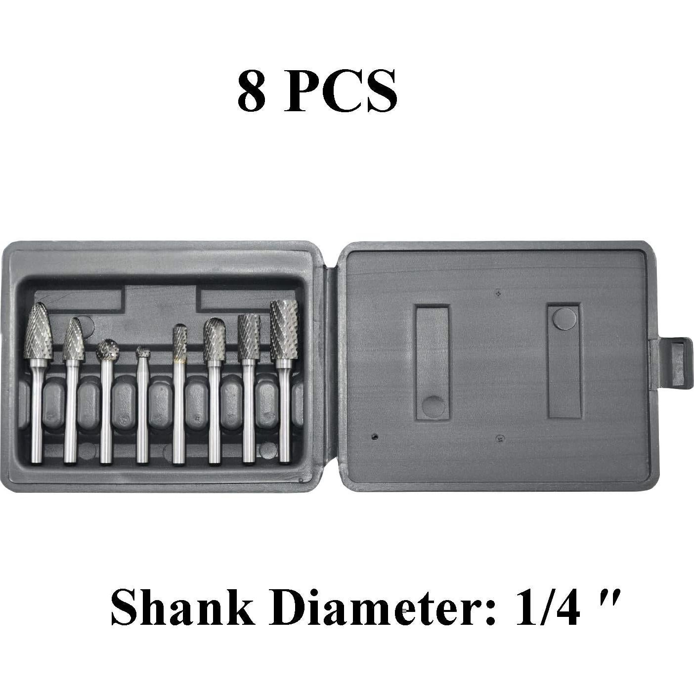 Juego de Fresas de Carburo 8pcs Asieg Tool Doble Corte