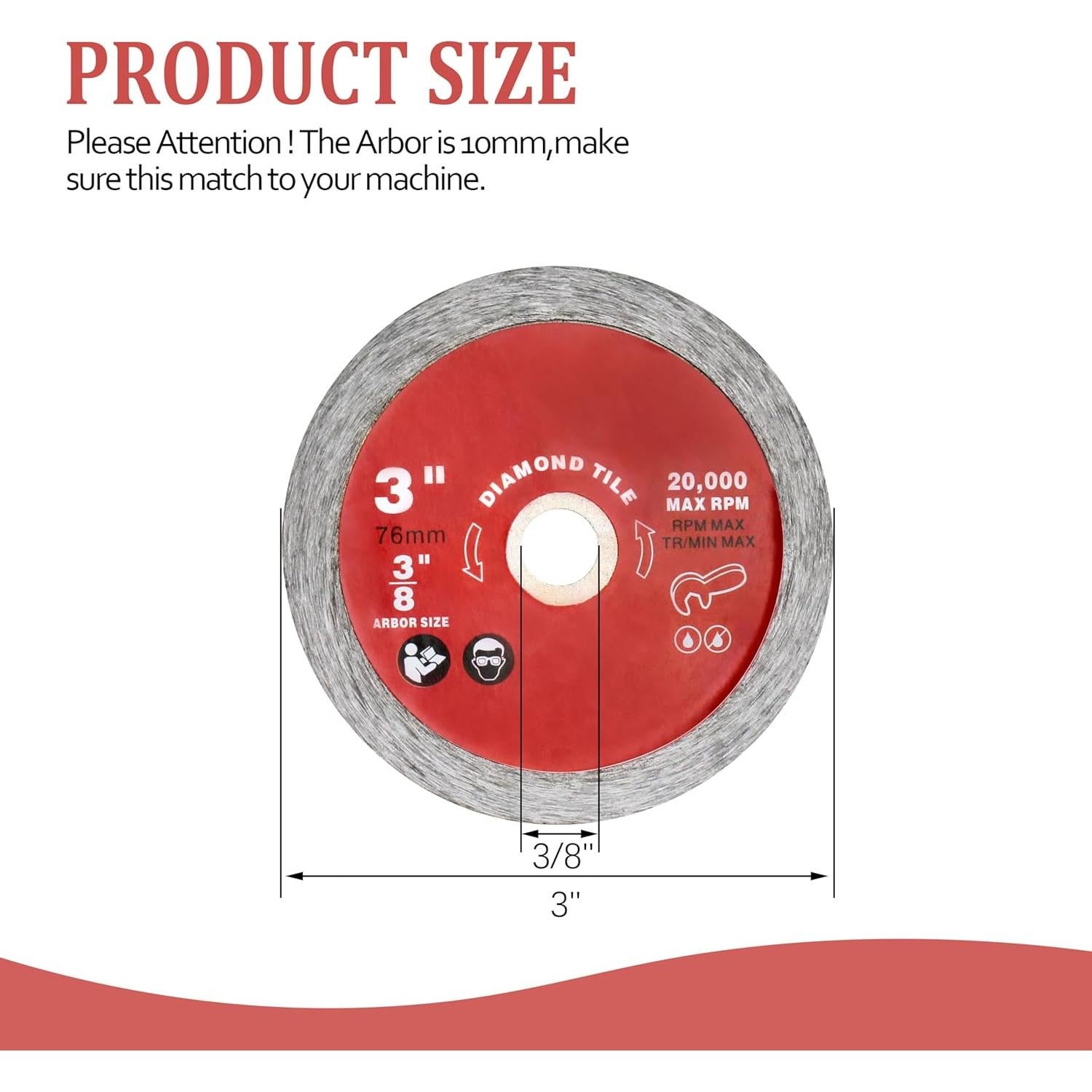 Hoja de Azulejo Diamante Milwaukee 7,62 cm Paquete de 2