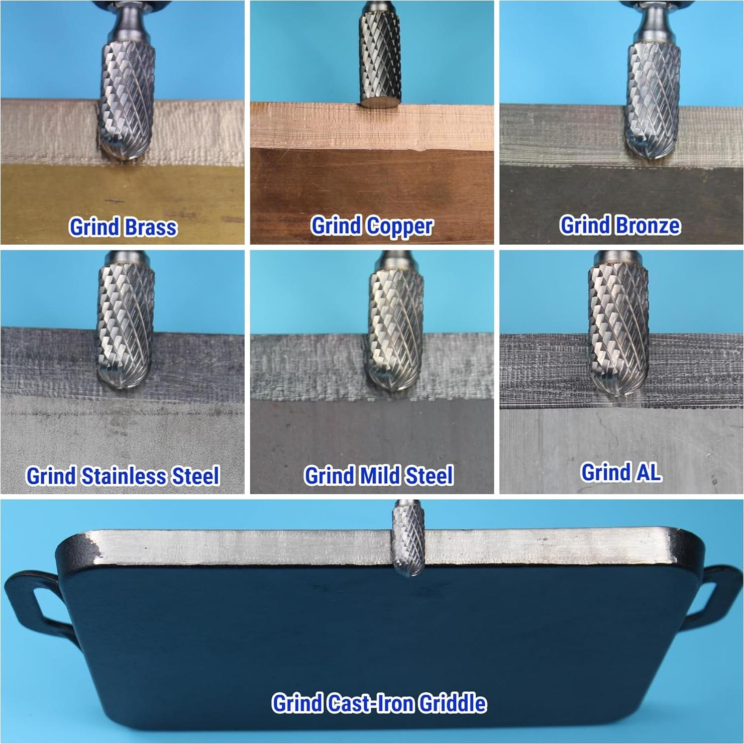 Juego de 8 Fresas de Carburo Sworker 1/4" (6.35mm) 6-12mm