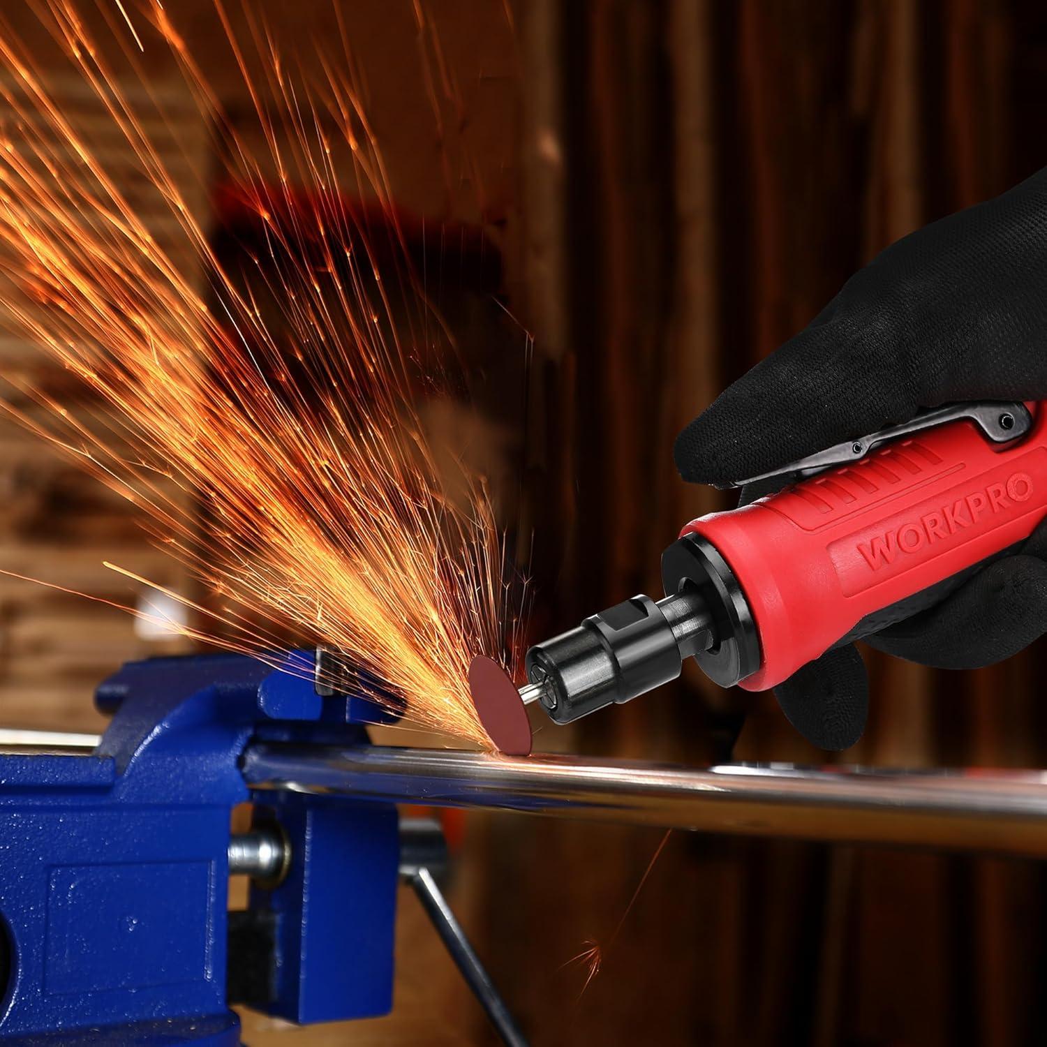 Amortiguador Neumático WORKPRO Recto 25000RPM 0.25kg