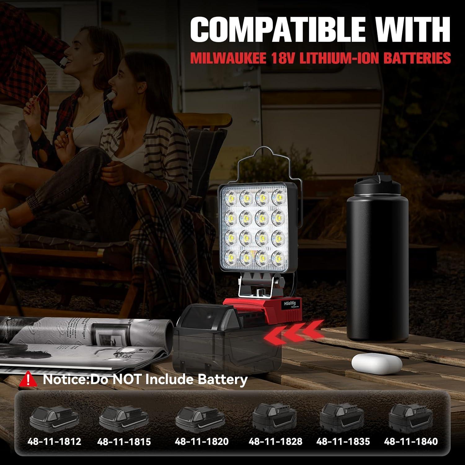 Luz de trabajo LED MtiolHig 48W 4800 lúmenes 18V