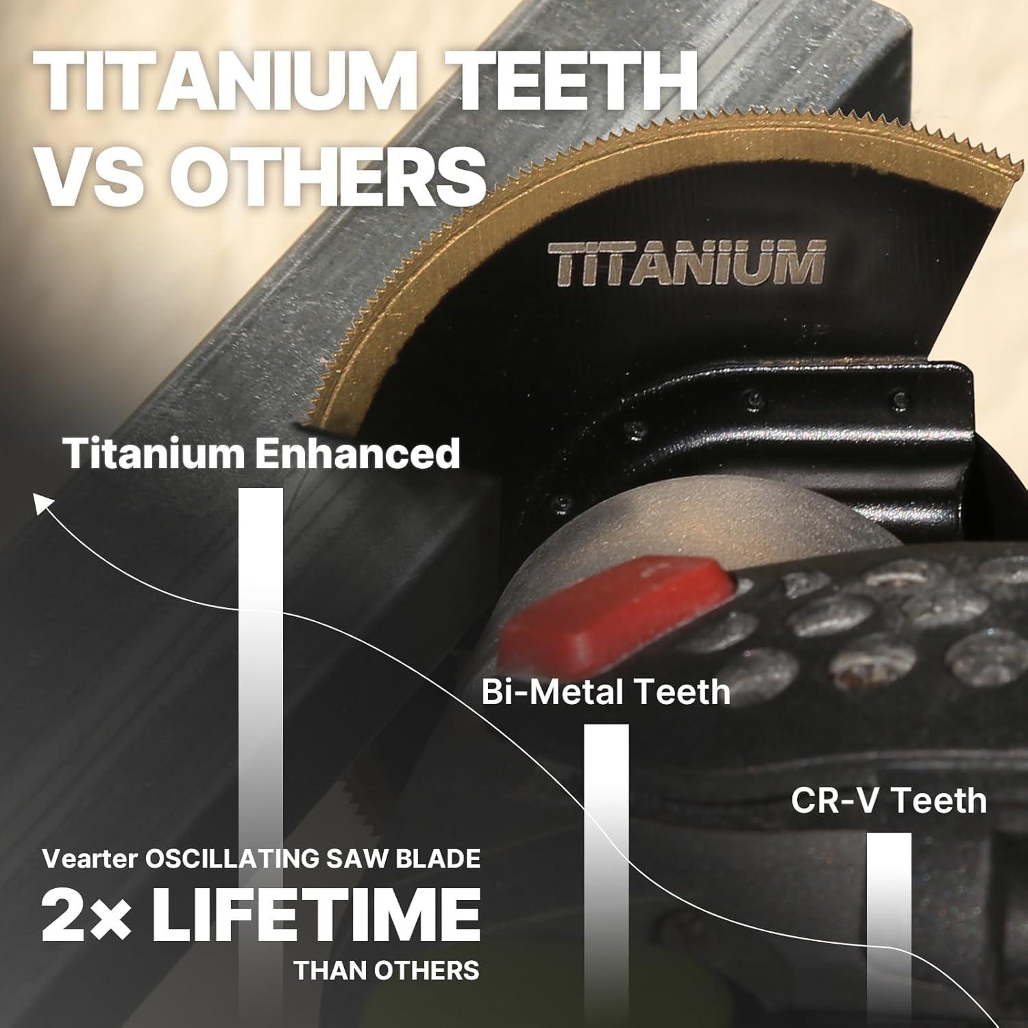 Cuchillas de Sierra Oscilante Vearter 3 Piezas Titanio 8.89 cm
