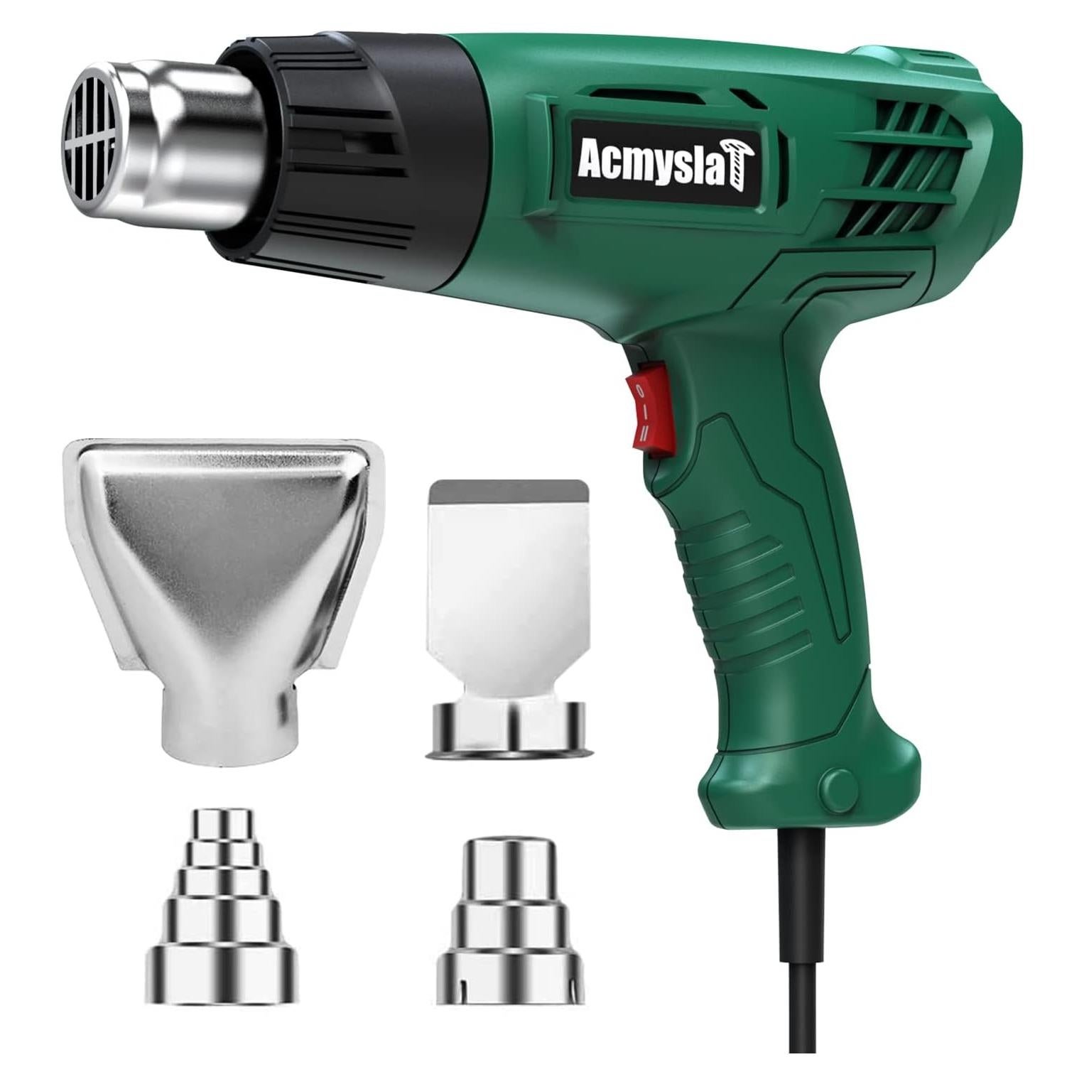 Pistola de Calor AcmyslaT R003 1300W 4 Boquillas Verde