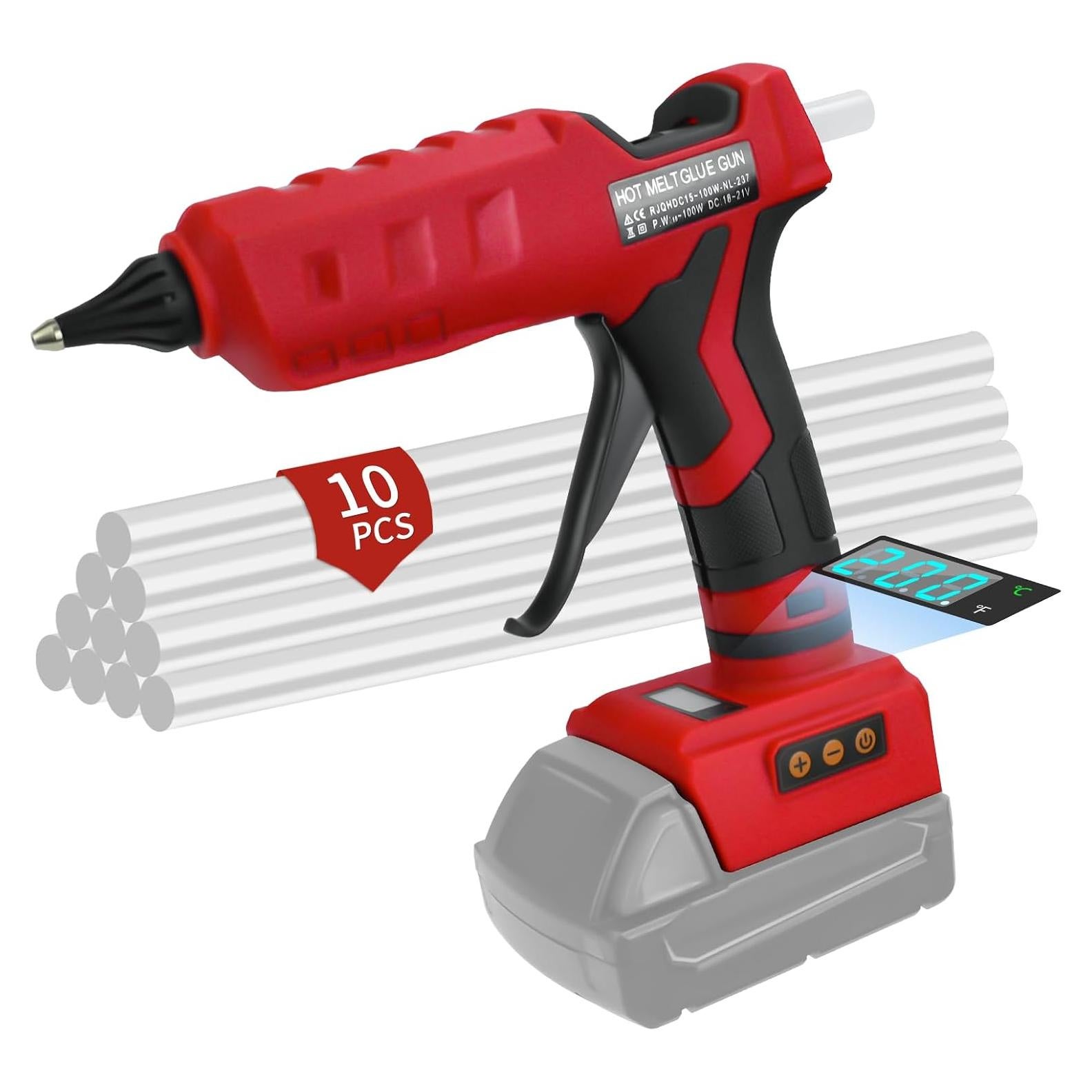 Pistola de Pegamento Caliente Inalámbrica 100W HLiePiHa