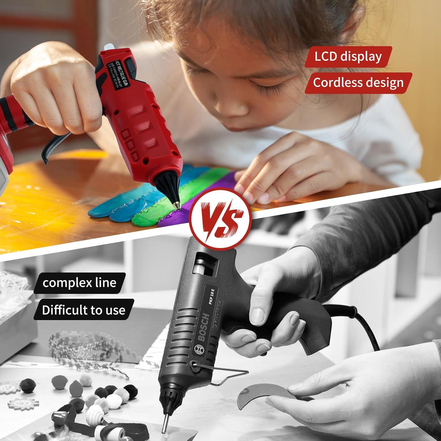 Pistola de Pegamento Caliente Inalámbrica 100W HLiePiHa