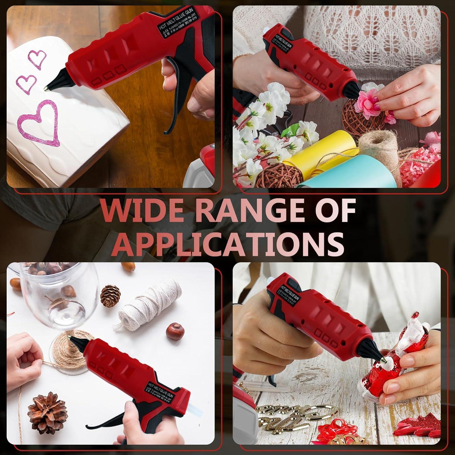 Pistola de Pegamento Caliente Inalámbrica 100W HLiePiHa