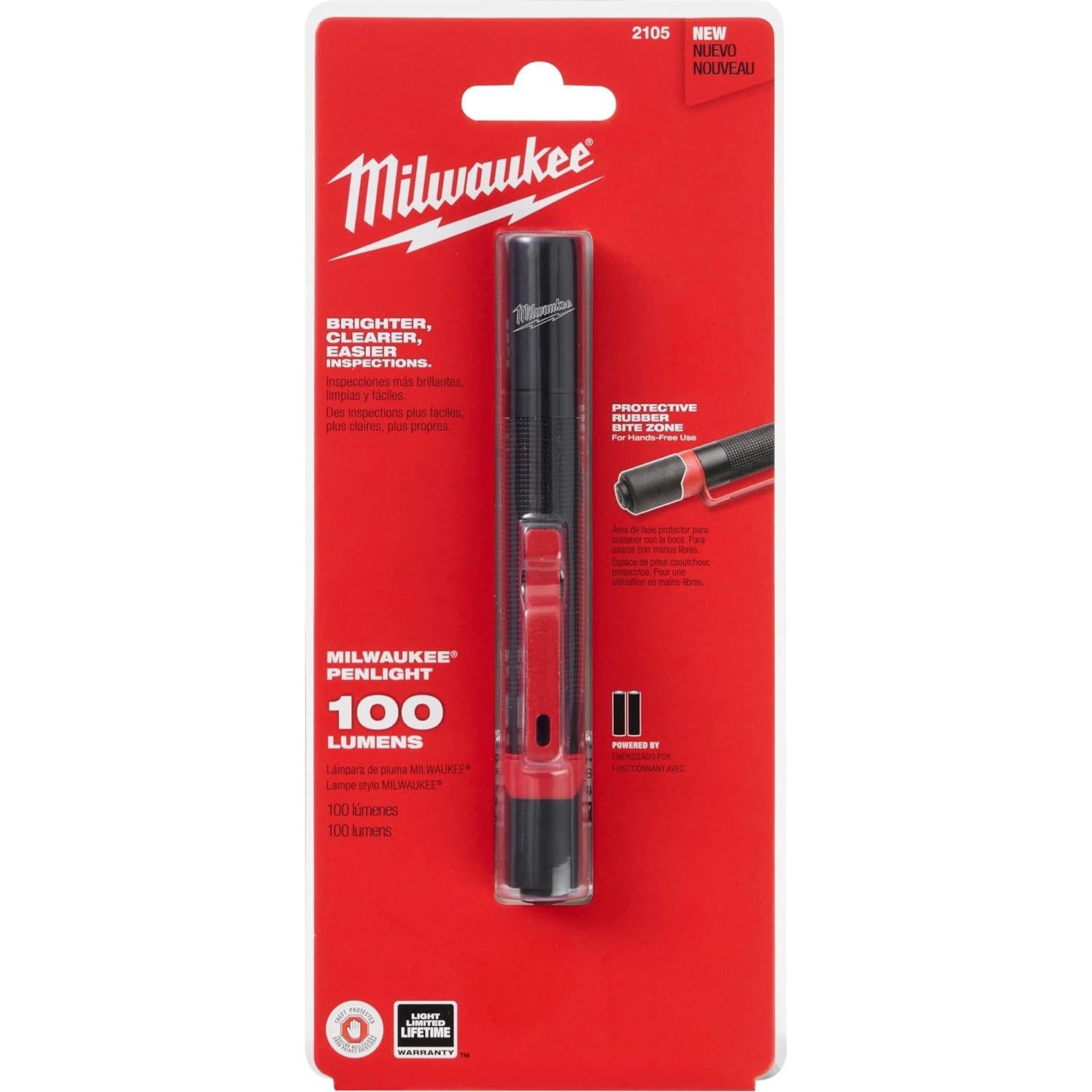 Lámpara Bolígrafo Milwaukee 2105 100 Lúmenes Aluminio